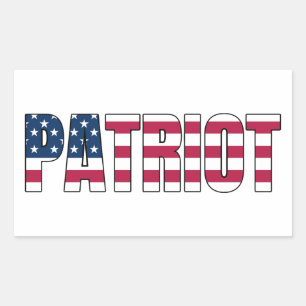 Rectangulaire Sticker du drapeau patriote