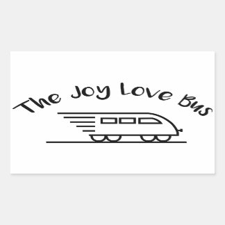 Rectangulaire Sticker du logo de la vitesse du bus Joy Love
