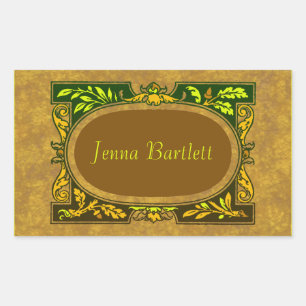 Rectangulaire Sticker Ex Libris Cartouche