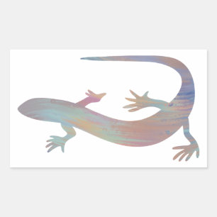 Rectangulaire Sticker Gecko De Style Acrylique