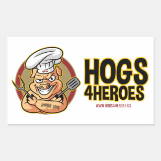 Rectangulaire Sticker Hogs 4 Heroes