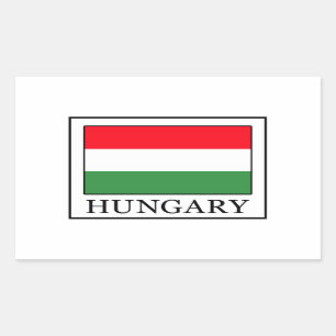 Rectangulaire Sticker Hongrie