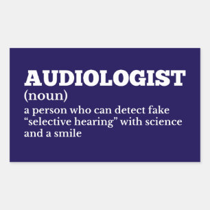 Rectangulaire Sticker Humour de définition d'audiologie