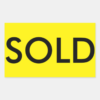 Rectangulaire Sticker immobilier VENDU pour panneau