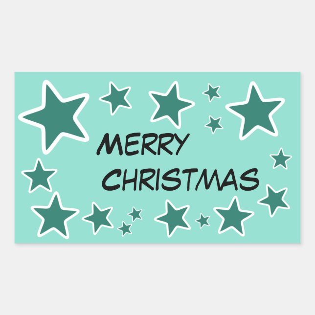 Rectangulaire Sticker Joyeux Noël (Devant)