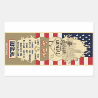 Rectangulaire sticker Las Vegas