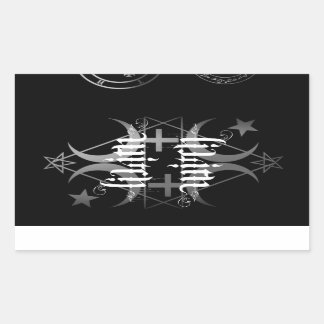 Rectangulaire sticker lililith sorcière noir et blanc