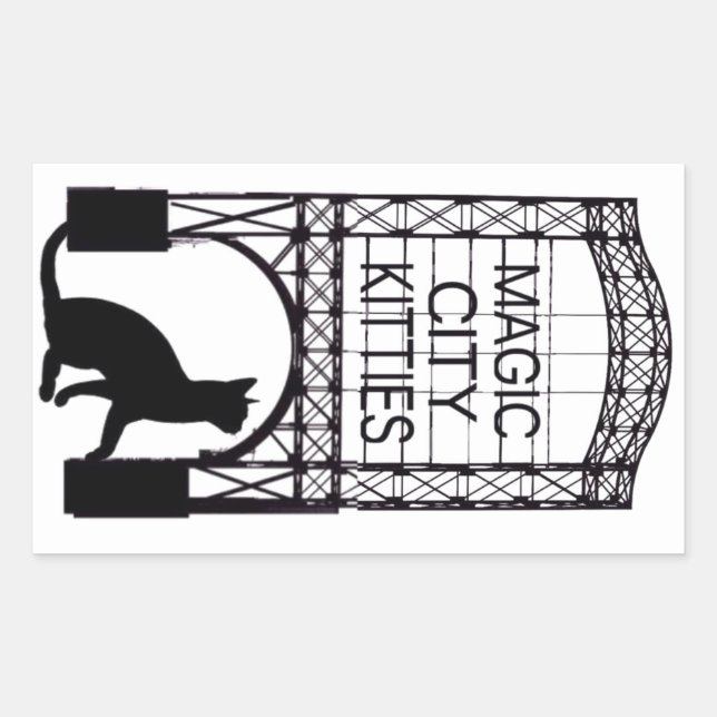 Rectangulaire Sticker Magic City Kitties (Devant)