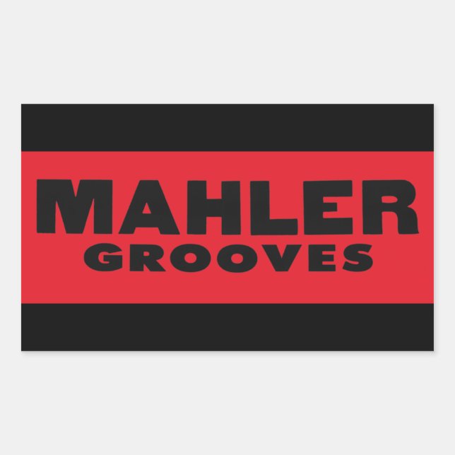 Rectangulaire Sticker Mahler Grooves (Devant)