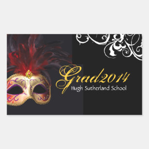 Rectangulaire Sticker Masquerade Classy