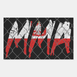 Rectangulaire Sticker MIXED MARTIAL ART polonais