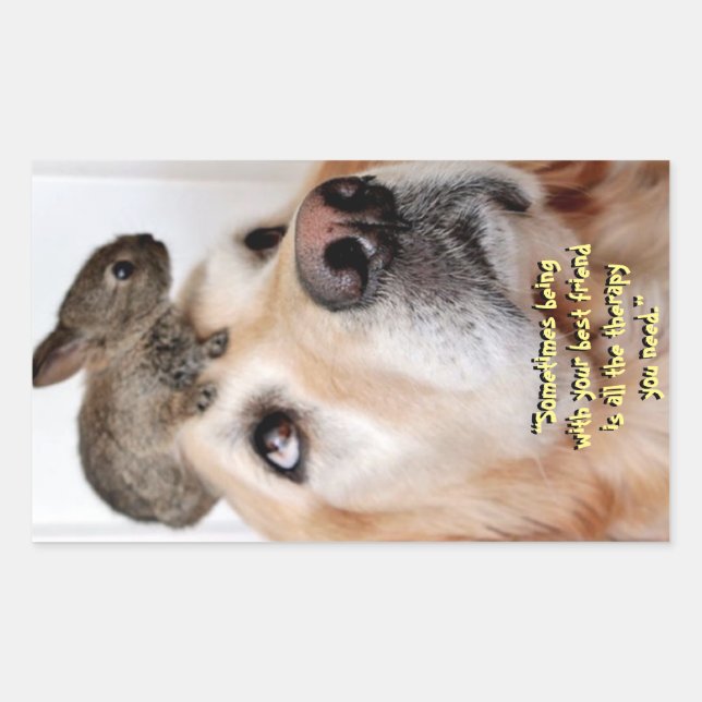 Rectangulaire Sticker "Mon meilleur ami" (Devant)