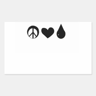 Rectangulaire Sticker Peace Love et Breastmilk