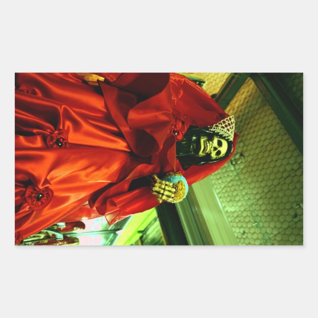 Rectangulaire Sticker père Noël Muerte (Devant)