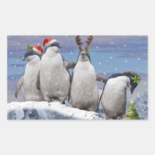 Rectangulaire Sticker Pingos Party