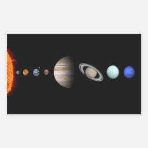 Rectangulaire Sticker Planètes Système Solaire