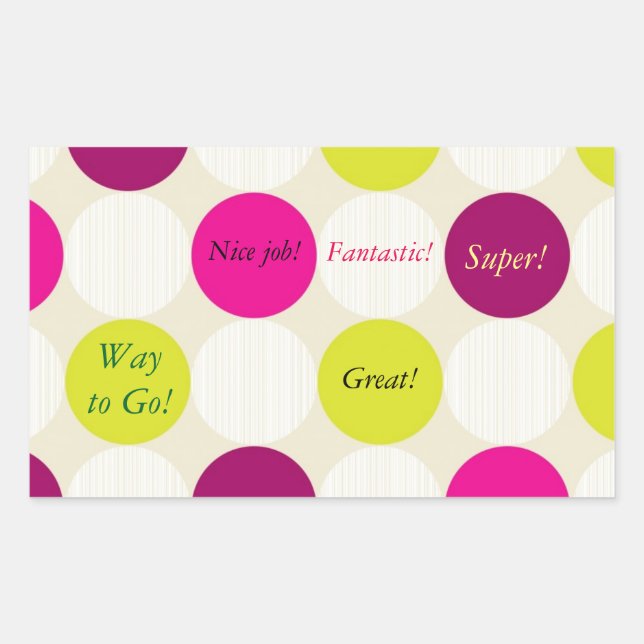 Rectangulaire Sticker pois (Devant)