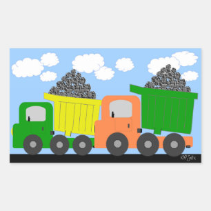 Rectangulaire Sticker pour camions à vidange
