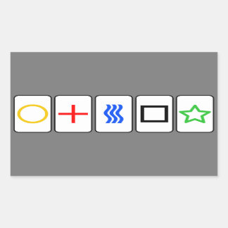 Rectangulaire Sticker pour cartes Zener - Gris