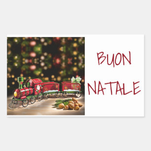 RECTANGULAIRE STICKER POUR DIRE **MERCI NOËL** "STYLE ITALIEN"