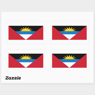 Rectangulaire Sticker pour Drapeau Antigua-et-Barbuda