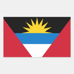 Rectangulaire Sticker pour Drapeau Antigua-et-Barbuda