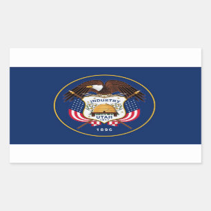 Rectangulaire Sticker pour drapeau de l'État de l'Utah