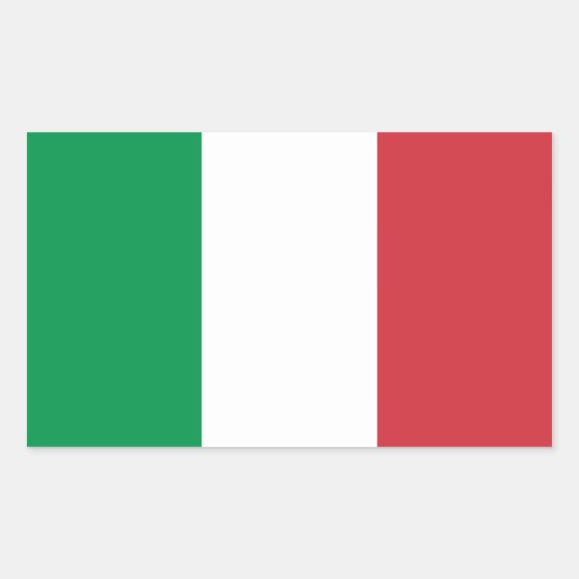 Rectangulaire Sticker pour drapeau d'Italie (Devant)