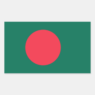 Rectangulaire Sticker pour drapeau du Bangladesh