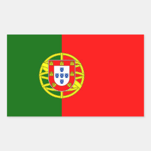 Rectangulaire Sticker pour drapeau Portugal*