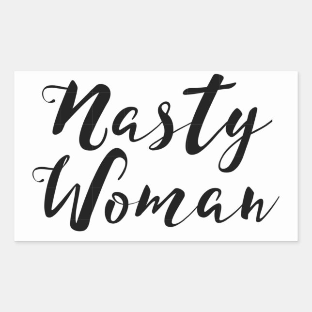 Rectangulaire Sticker pour femme Nasty (Devant)