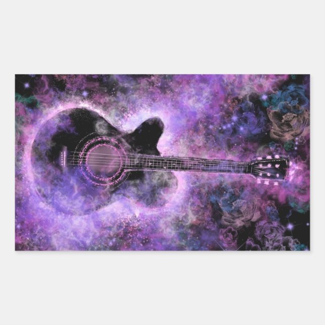 Rectangulaire Sticker pour guitare Rock Music (Devant)