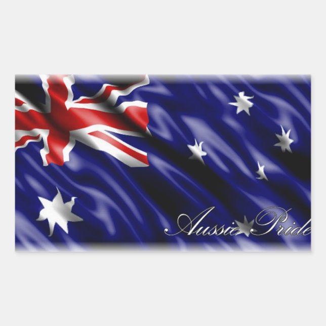 Rectangulaire Sticker pour la fierté australienne (Devant)