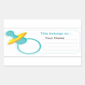 Rectangulaire Sticker pour la Pacificateur de bébé : Cela appart