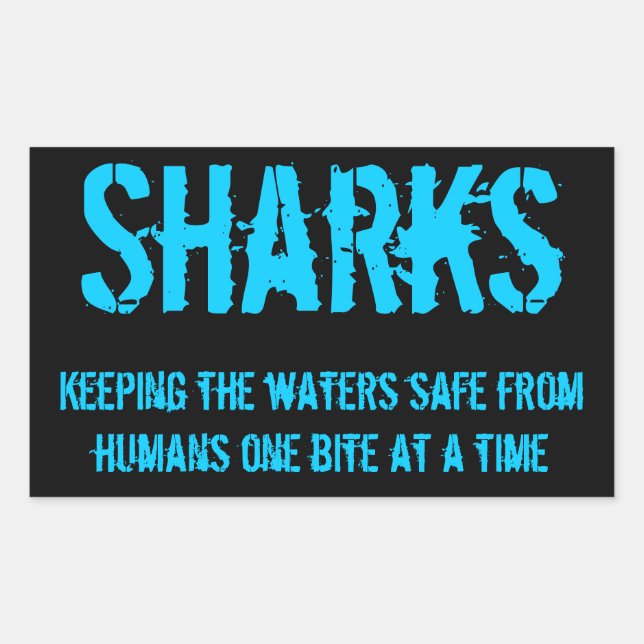 Rectangulaire Sticker pour requins (Devant)