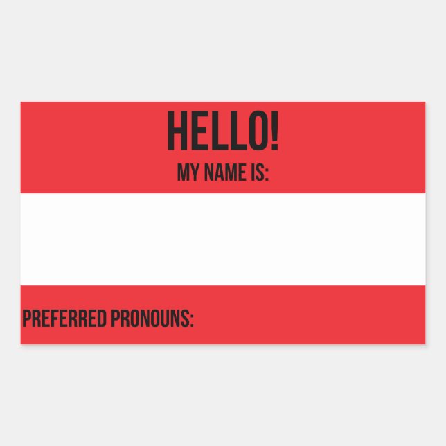 Rectangulaire Sticker Pronounours préféré (Devant)