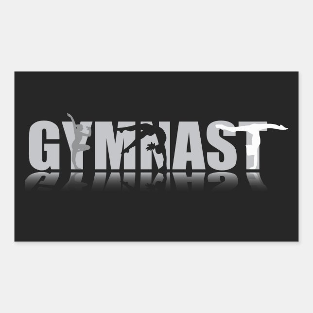 Rectangulaire Sticker Rectangle GYMNAST (Devant)