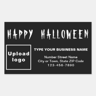 Rectangulaire Sticker Rectangle noir Halloween d'affaires