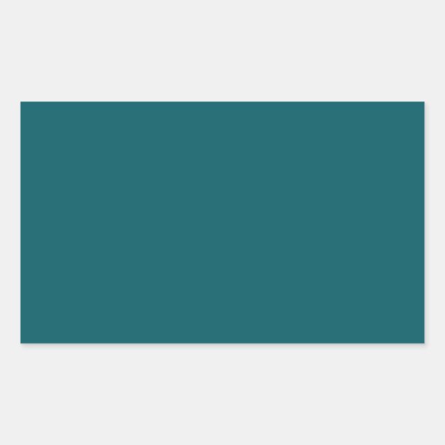 Rectangulaire Sticker Rectangle Turquoise foncé (Devant)
