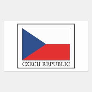 Rectangulaire sticker République tchèque
