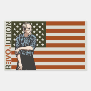 Rectangulaire Sticker Ron Paul Rolling Up Sleeves Set
