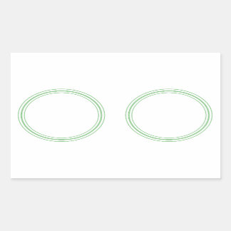 Rectangulaire STICKER ROND avec bordure - Lâches de voeux