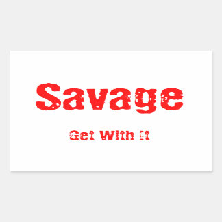 Rectangulaire Sticker Savage