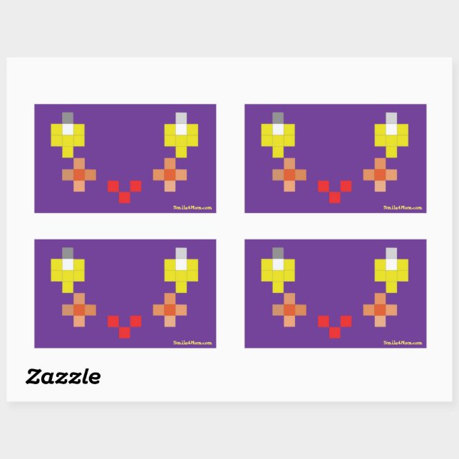 Rectangulaire Sticker Smile4Mom (Feuille)