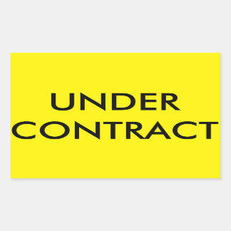 Rectangulaire Sticker SOUS CONTRAT pour panneau immobilier