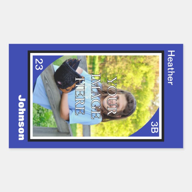 Rectangulaire Sticker sportif personnalisé (Devant)