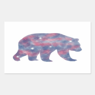 Rectangulaire Sticker Starscape pour ours Grizzly léger