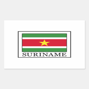 Rectangulaire sticker Suriname