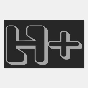 Rectangulaire Sticker SYMBOLE TRANSHUMANISME