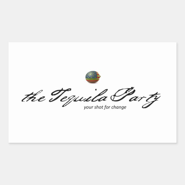 Rectangulaire Sticker Tequila Party (Devant)